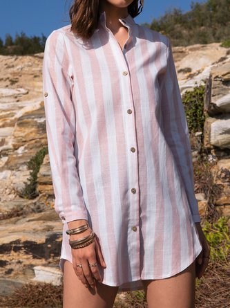 Shift Shawl Collar Long Sleeve Shirt