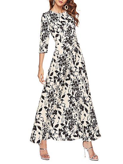 Floral Printed Party Maxi Dre...
