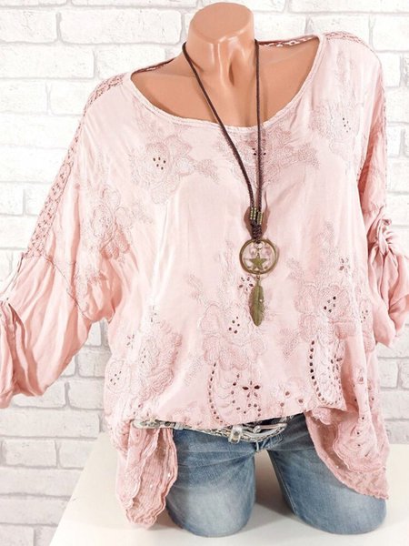 Vintage Cotton Cutout Long Sleeve Blouses | Tops | Long Sleeve Vintage ...