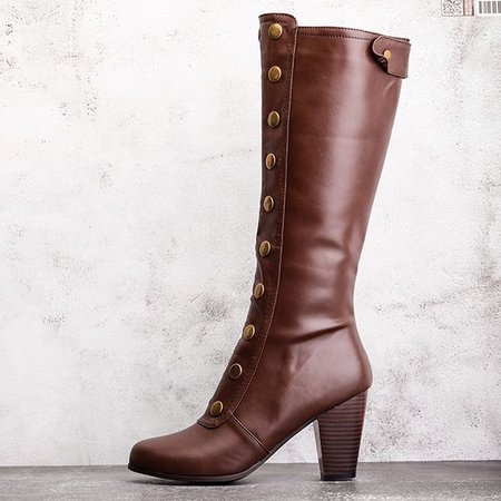 women vintage medieval high martin boots