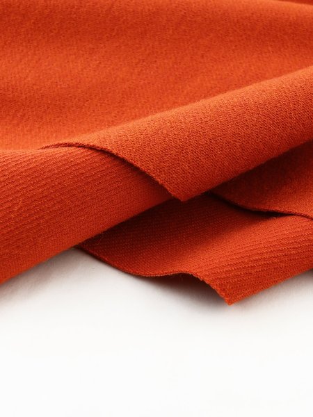 Orange Elegant Turtleneck Cotton-blend Two Piece Work Dress - StyleWe.com