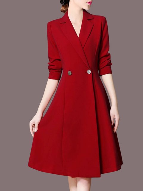 casual dress red