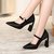 Chunky Heel Pointed Toe Vintage Shoes