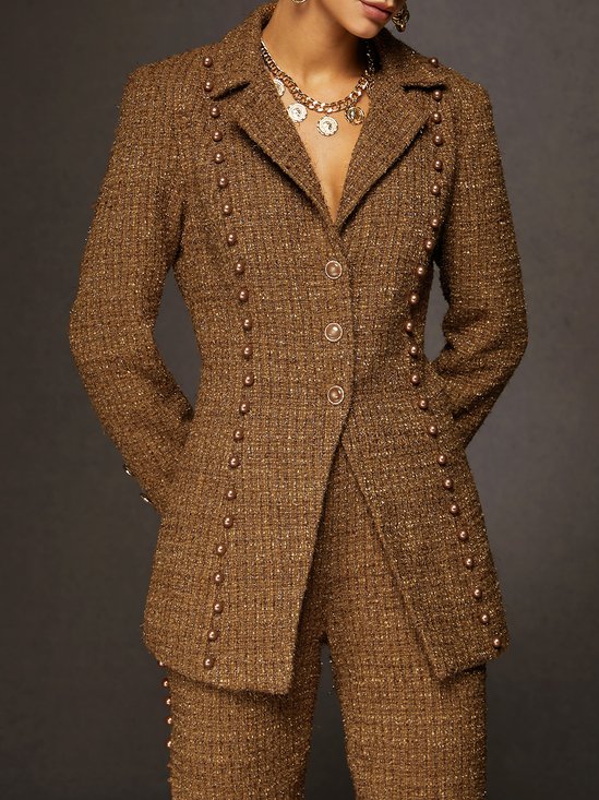 Urban Lapel Collar Tweed Blazer