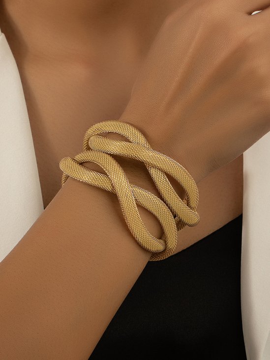 Multi-layered Hollow Out Cuff Bangle