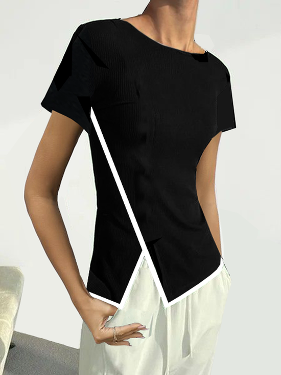 Polyester Cotton Casual T-Shirt