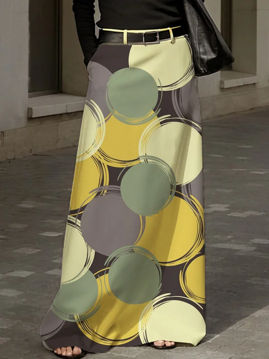 Urban Geometric High Waist  Skirt
