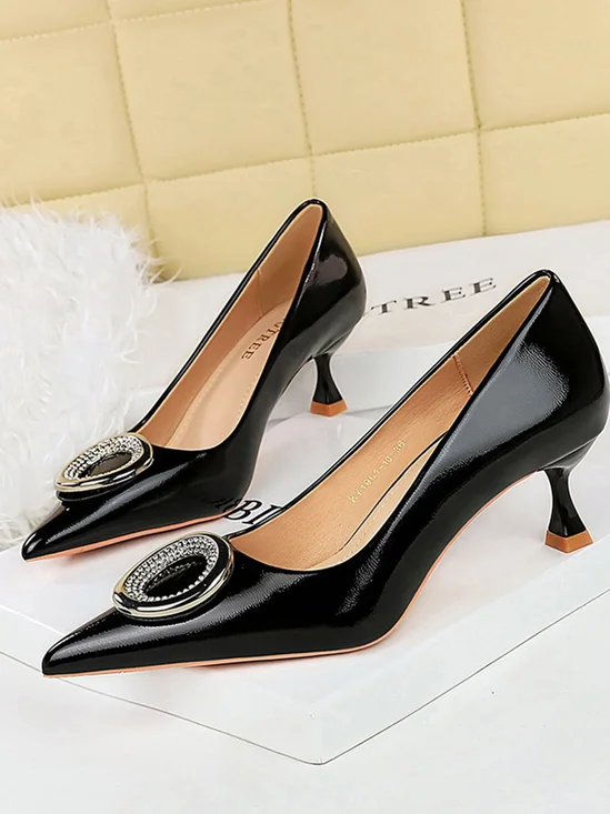 Pu Elegant Stiletto Heel All Season Flat