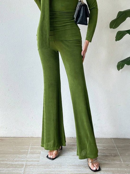 Plain Elegant Loosen Pants