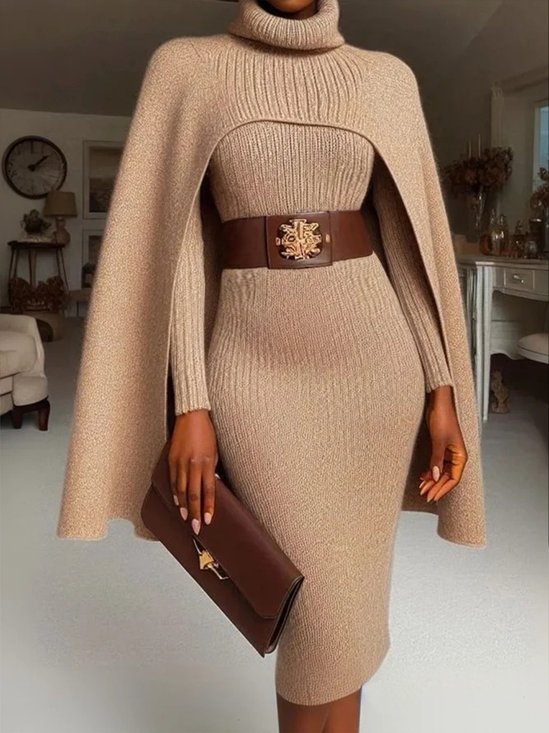 Urban Cloak Sweater Dress Two-Piece Set With No Belt