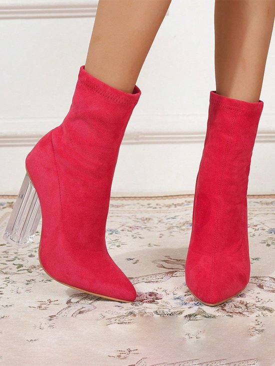 Urban Autumn Fleece Chunky Heel Boots