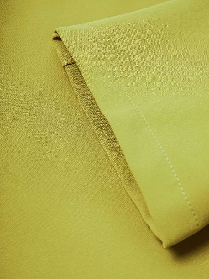 Simple Plain Long sleeve Regular Fit Jacket