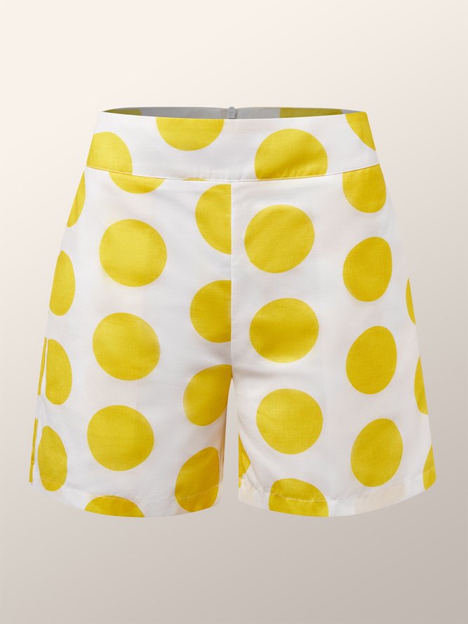 Regular Fit Casual Polka Dots Shorts