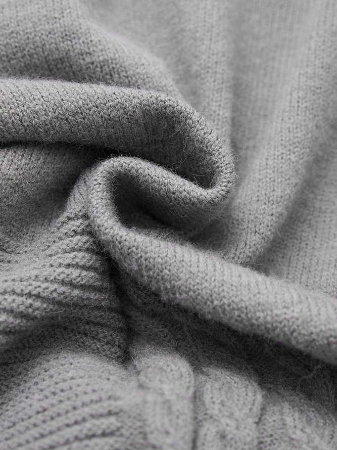 Urban Loose Shawl Collar Plain Sweater Coat
