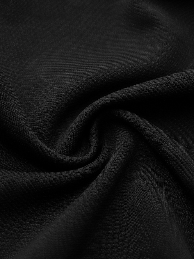 Elegant Skinny Plain Short Sleeve Knit Midi Dress