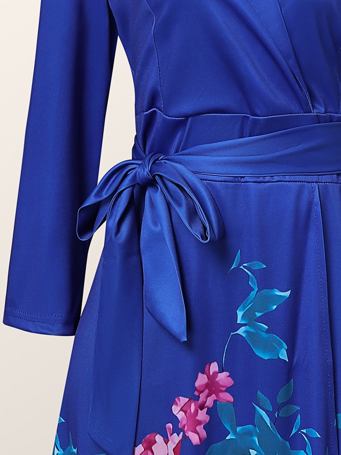 Elegant Regular Fit Floral Midi Dress