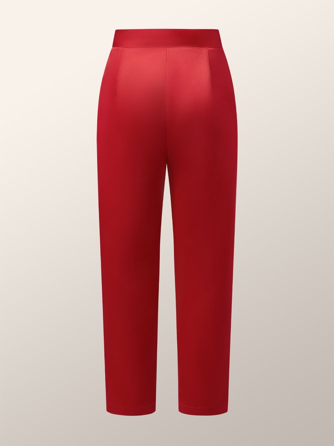 Micro-Elasticity T-Line Plain Fashion Slim Taper Pants