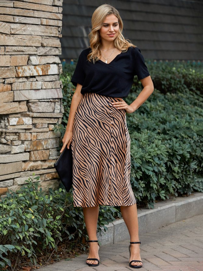 Coffee Leopard Sexy Skirt
