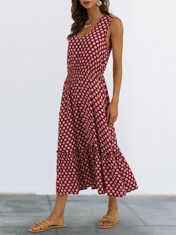 Red Floral Sleeveless Holiday Maxi Dress | Dresses | Stylewe Sundress Floral Dresses Holiday 