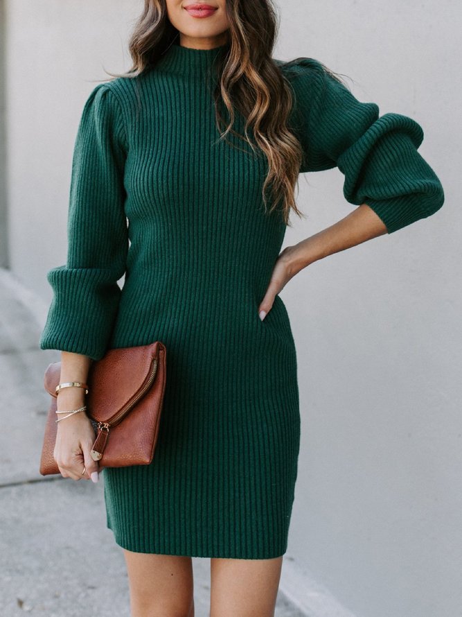 Casual Long Sleeve Sweater Dress
