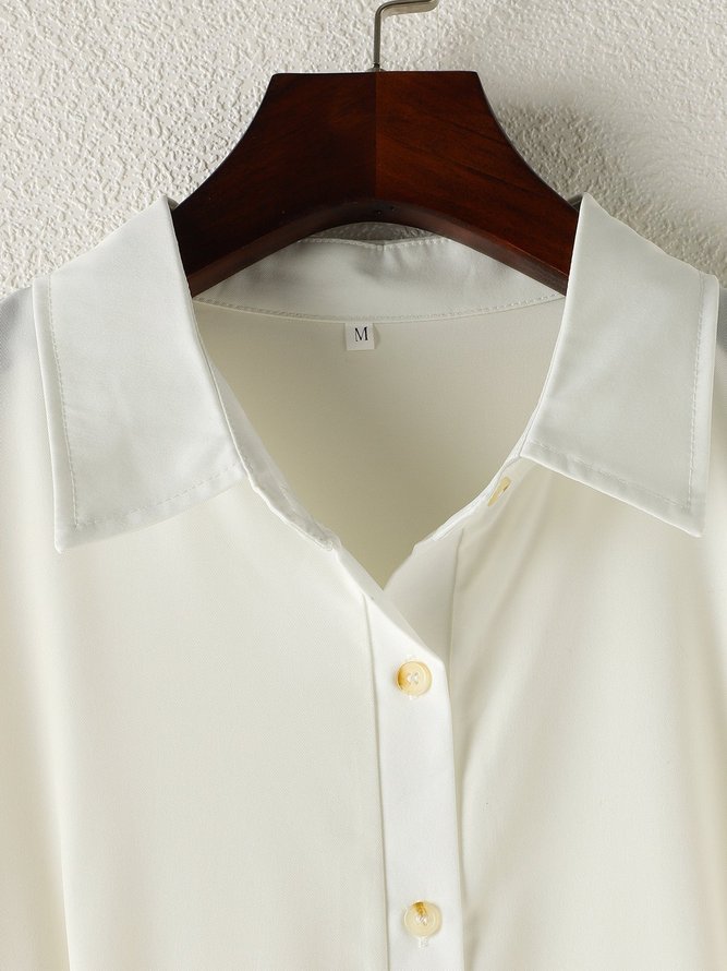 Shirt Collar Simple Maxi Dress