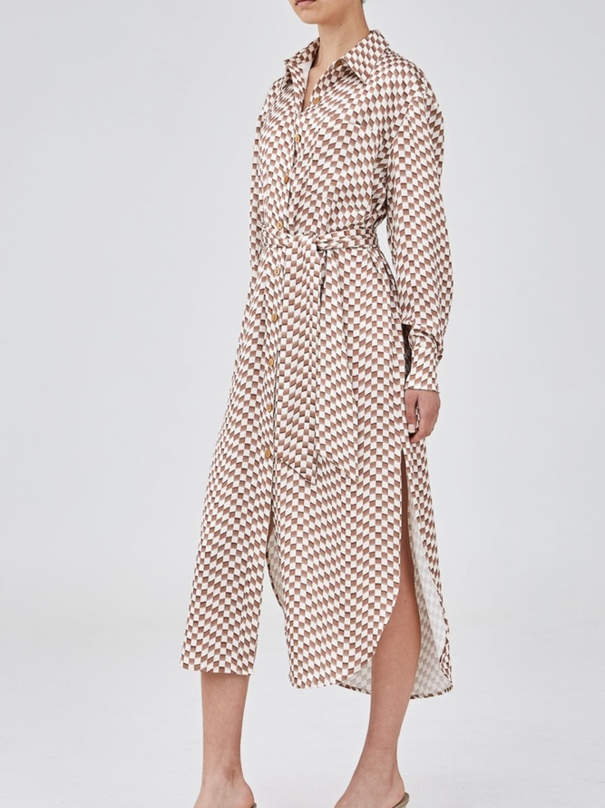 Spring Fall Casual Long Sleeve ALine Simple Daily Dresses stylewe