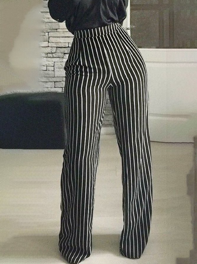 Work Date Daily Household Striped Pants