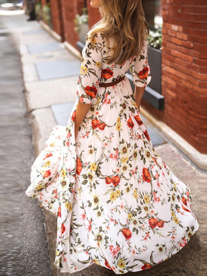 Floral Elegant Loosen Dresses