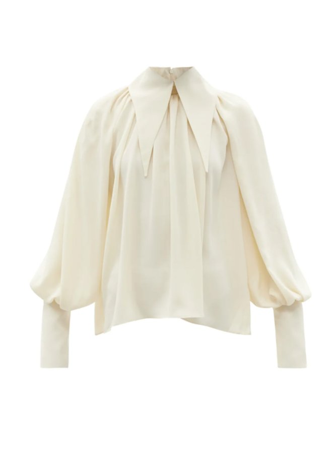 Formal Shirt Collar Solid Chic Top