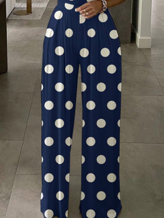Elegant Polka Dots Regular Fit Jumpsuit