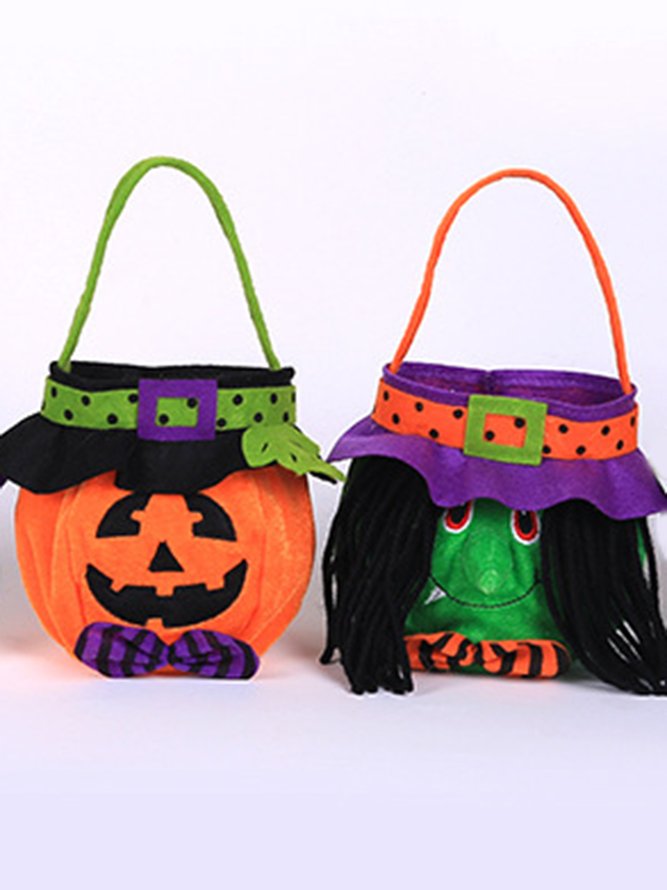 Halloween decorations witch pumpkin tote bag candy bag
