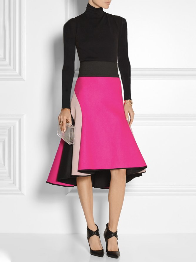 Urban Regular Fit Color Block Skirt