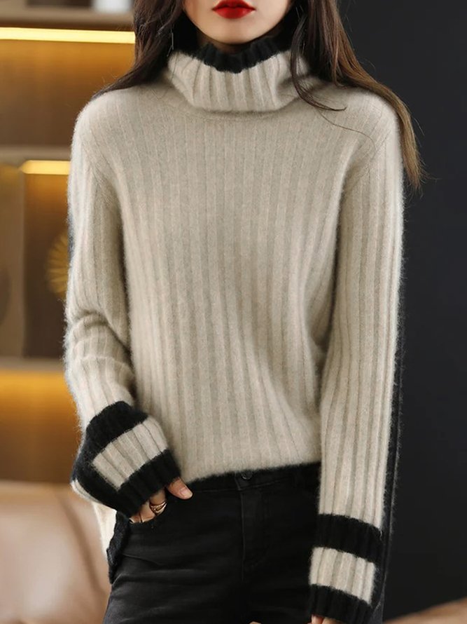 Long sleeve Loose Turtleneck Casual Sweater