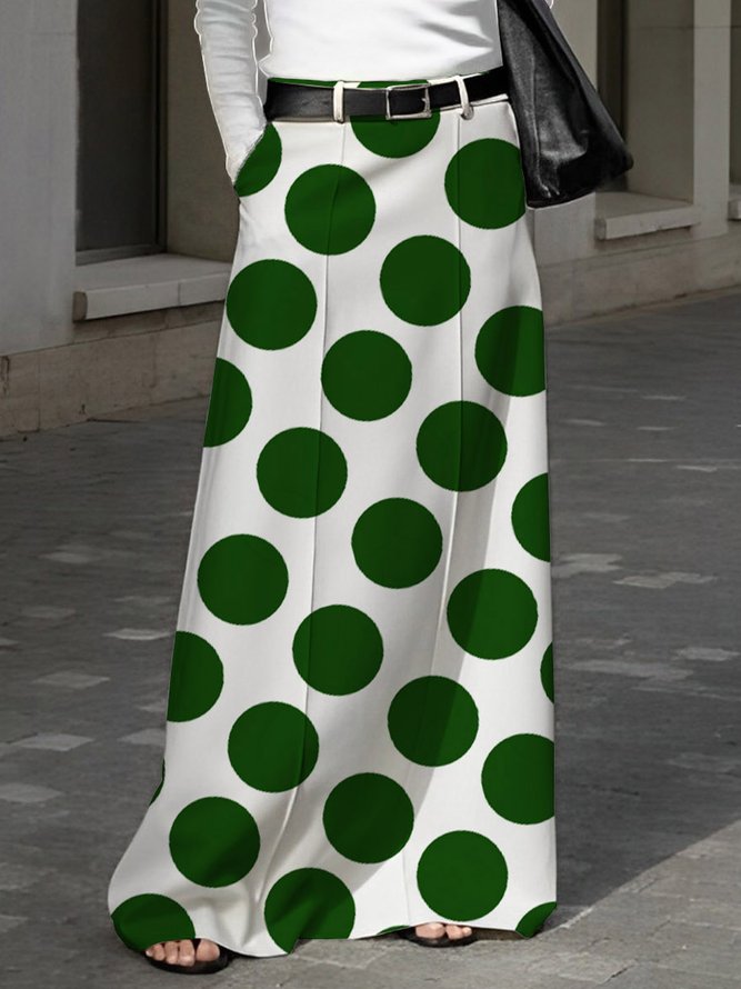 Regular Fit Urban Polka Dots Skirt