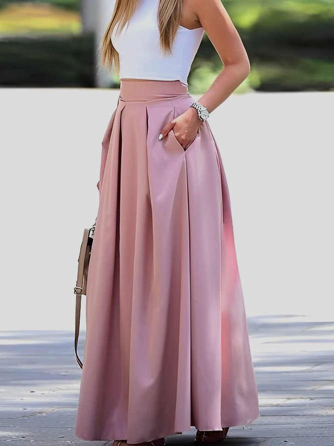 Regular Fit Plain Elegant Skirt