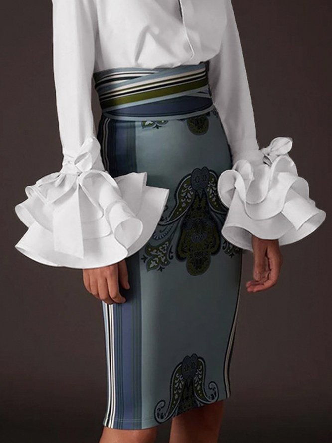 Daily Floral Regular Fit Elegant Skirt