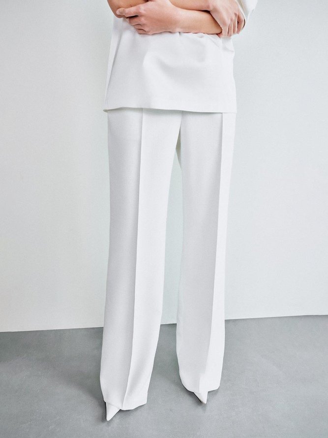 Loose Elegant Plain Fashion Long Pants