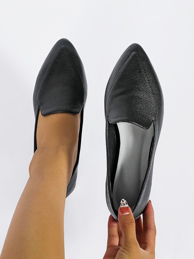 Simple Slip On Flat Shallow Shoes