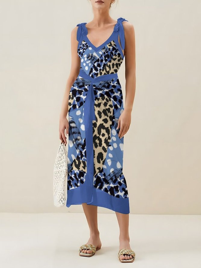 Leopard Vacation Printing One Piece With Cover Up