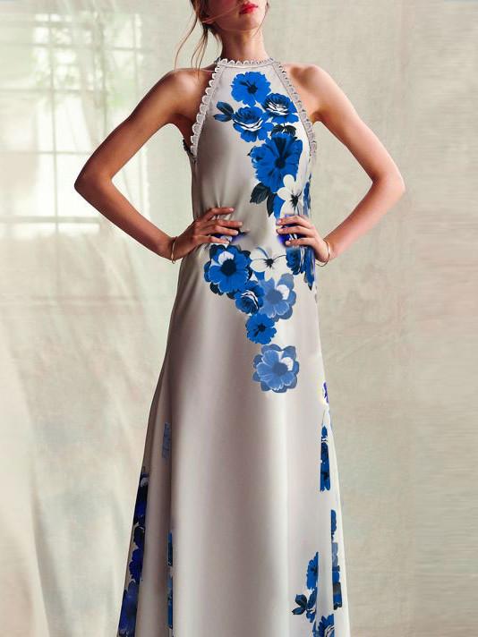 Elegant Regular Fit Floral Party Dress