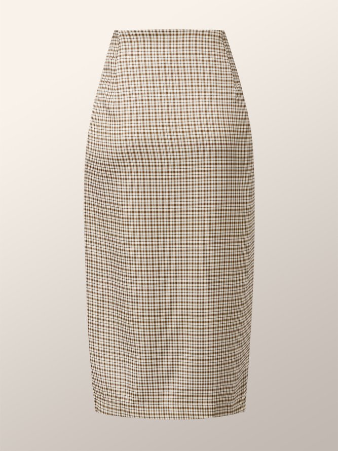 Plaid Vintage Shift Skirt