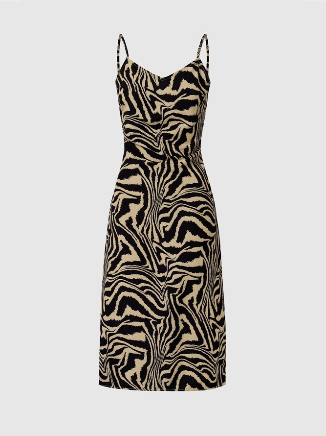 Zebra pattern elegant Cami dress
