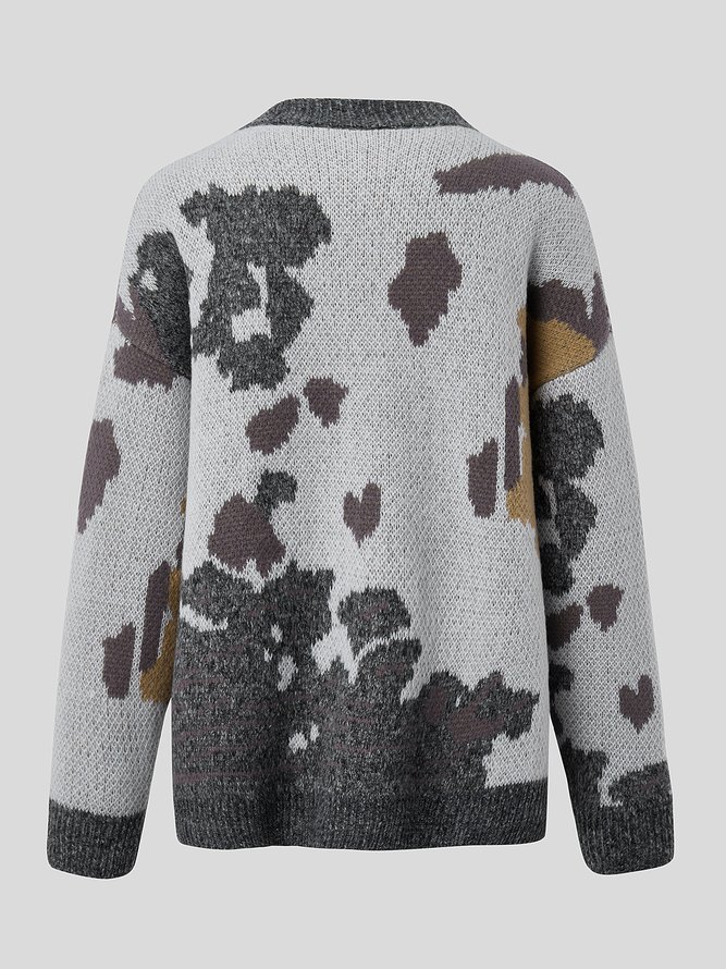 Acrylic Casual Abstract Sweater