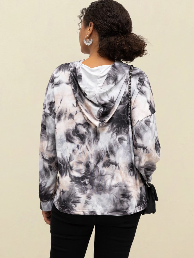 Black Long Sleeve Cotton-Blend Shirts & Tops