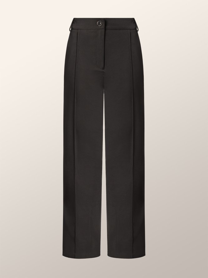 Vintage Casual Simple Plain Basics Pants