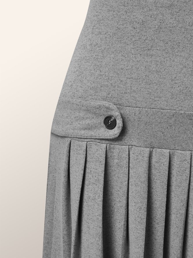 Short Sleeve Plain Work Mini Dress