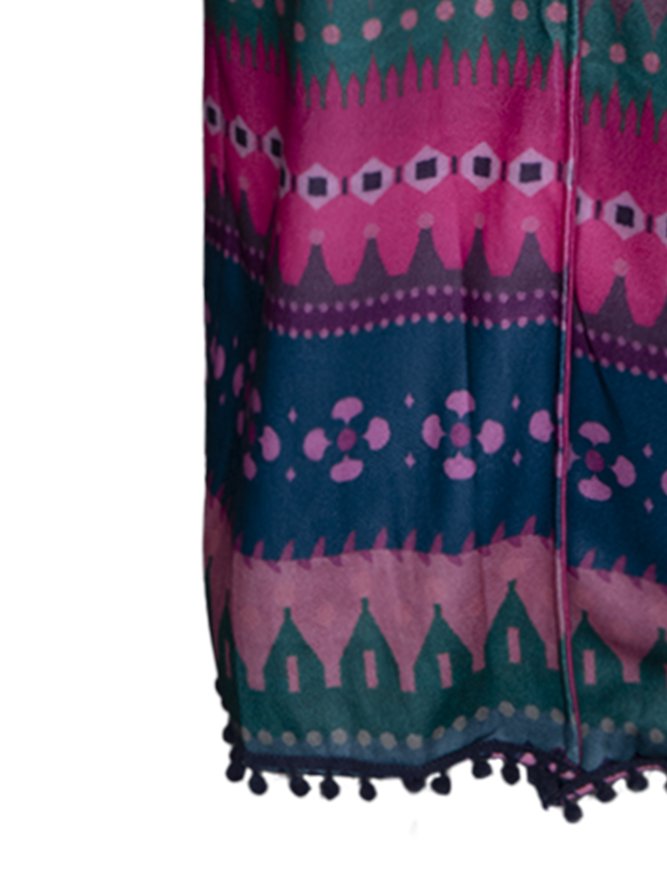 Plus Size Tribal Women Knitted Cardigans With Hoodie