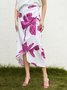 Stylewe Regular Fit Urban Floral Midi Skirt