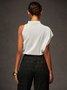 Elasticity One Shoulder Off Shirt