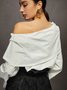 Elegant Asymmetrical Off Shoulder Blouse